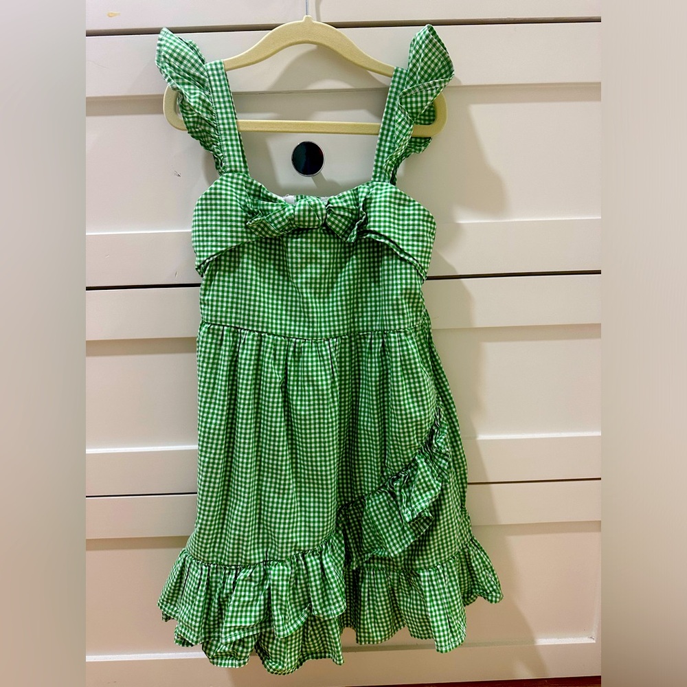 Janie and Jack Green Gingham Dress